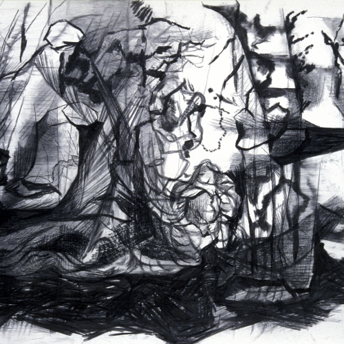 1990 Murs / Untitled no. 1 | 110 x 83 cm | charcoal on paper