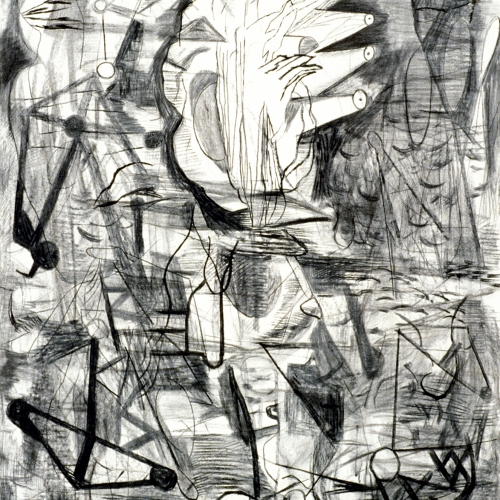 1989 6 Very Easy Pieces, Harbour Lights no. 1 | 75,6 x 98 cm | charcoal on paper