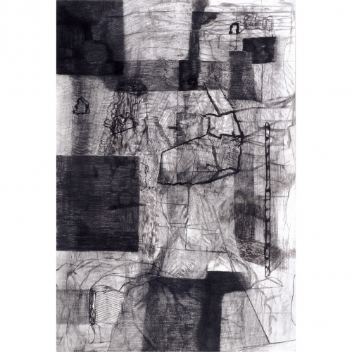 1995 - 1996 Untitled no. 10 | 75,5 x 110 cm | charcoal on paper