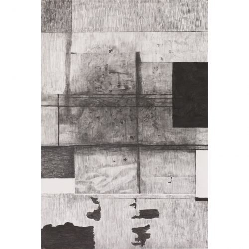 2002 Muur / Wall no. 5 | 233 x 157 cm | charcoal on paper