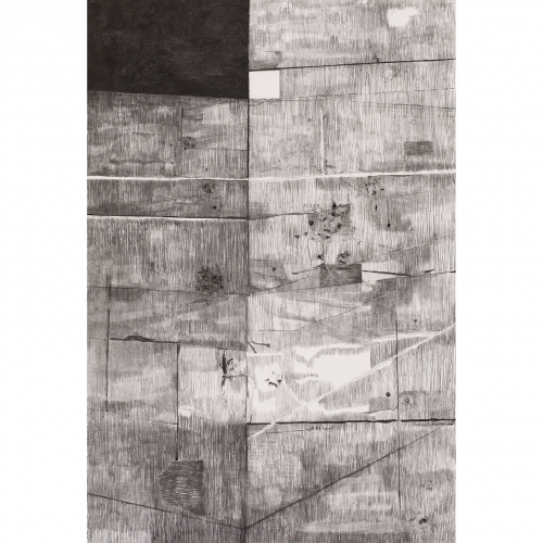 2002 Muur / Wall no. 4 | 233 x 157 cm | charcoal on paper
