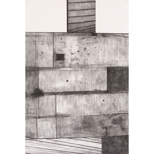 2003 Muur / Wall no. 7 | 233 x 157 cm | charcoal on paper
