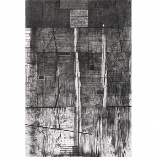 2002 Muur / Wall no. | 233 x 157 cm | charcoal on paper