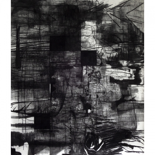 2020-Untitled | 197 x 227 cm | charcoal on paper