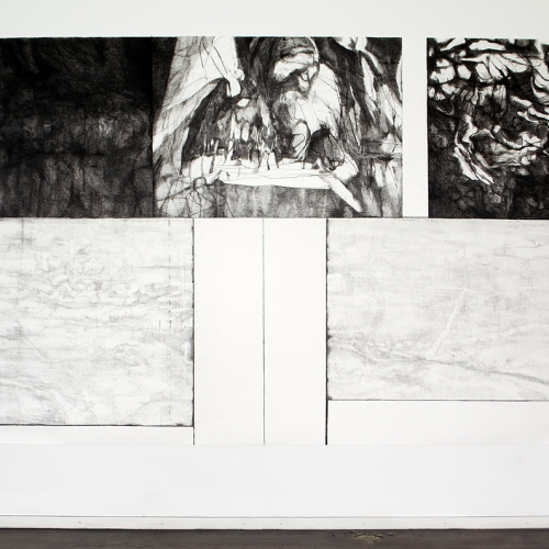 2023 Untitled no.1 279 x 157 cm | charcoal on paper