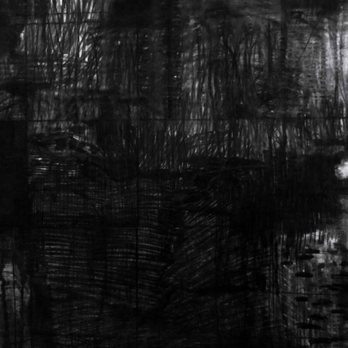 2024 Untitled 230 x 196 cm - Fragment- Charcoal on paper