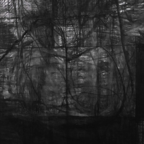 2024 Untitled 230 x 196 cm - Fragment- Charcoal on paper