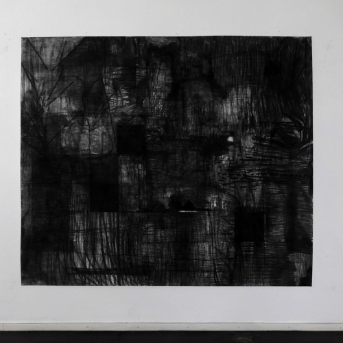 2024 Untitled 230 x 196 cm - Charcoal on paper