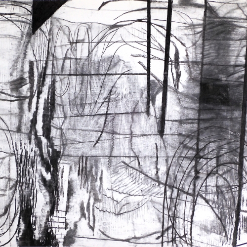 2025 Untitled no. 8, 100 x 70 cm, Charcoal on paper