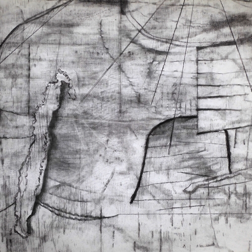 2024 Untitled no. 6, 100 x 70 cm, Charcoal on paper