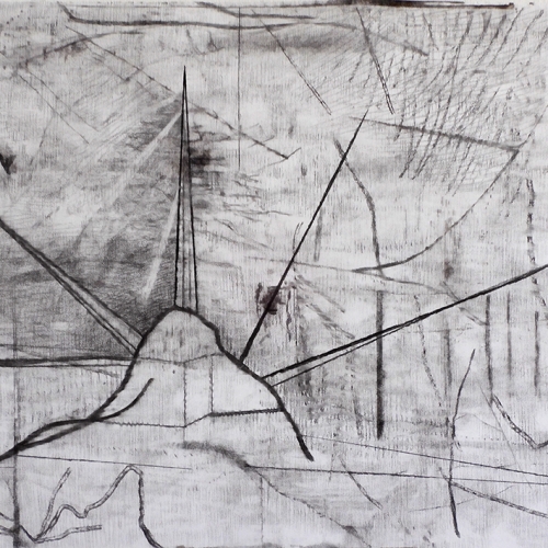 2024 Untitled no. 7, 100 x 70 cm, Charcoal on paper