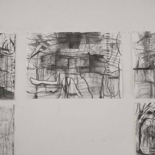 Untitled no. 9, Charcoal on paper, 100 x 70 cm, 2026
