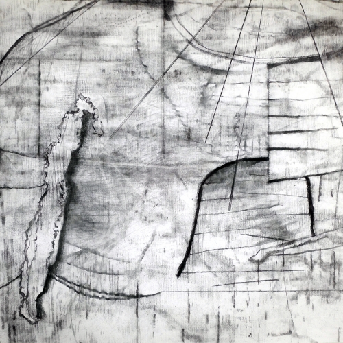 2024 Erased Cities no.7 100 x 70 cm | Charcoal on paper